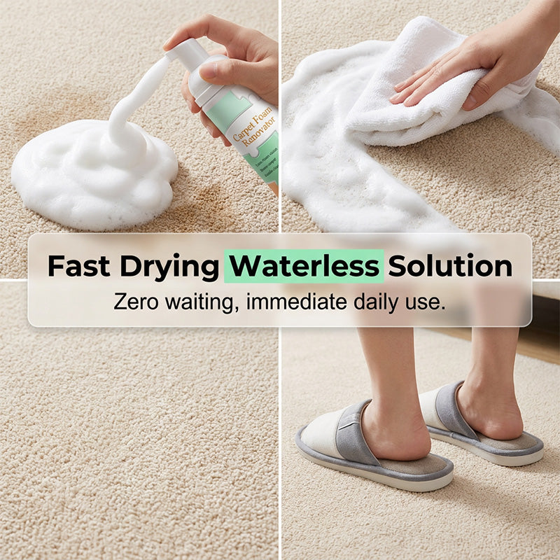 🔥Limited Time Promotion 60% OFF🔥Waterless Carpet Foam Stain Remover with Towel