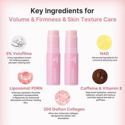 🔥LAST DAY 70% OFF Glimave™ Pink Collagen Volume Balm Stick with 5% Volufiline 💖