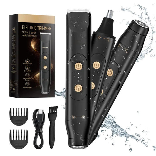 Dual-Head USB Body & Nose Hair Trimmer