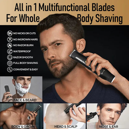 Dual-Head USB Body & Nose Hair Trimmer