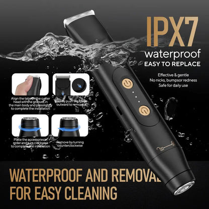 Dual-Head USB Body & Nose Hair Trimmer