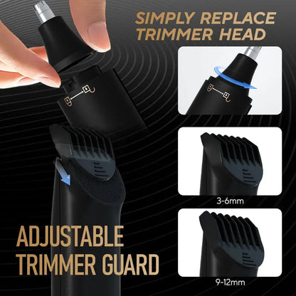 Dual-Head USB Body & Nose Hair Trimmer
