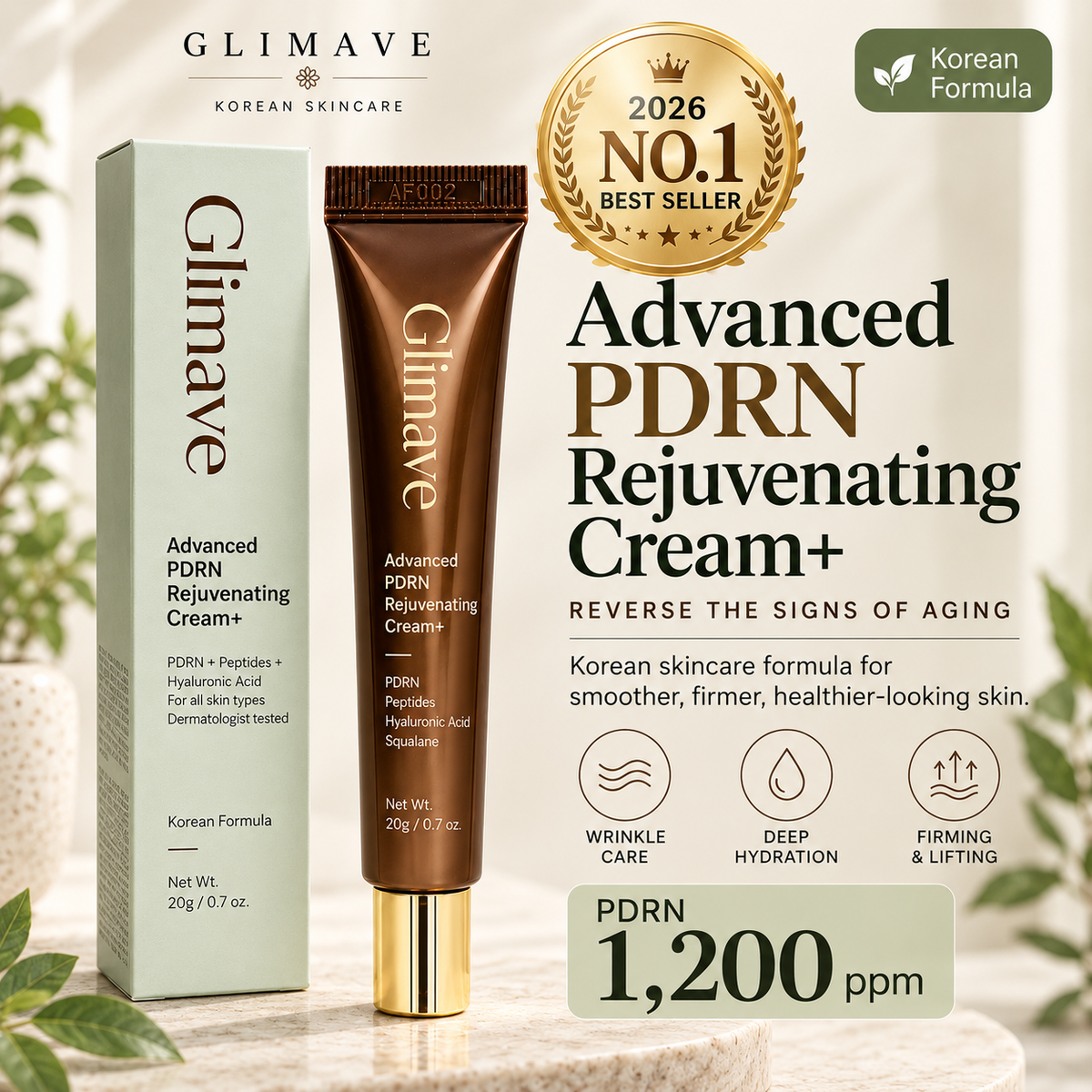 PDRN Rejuvenating Cream+ – The Age-Reversing Korean Cream for Mature Skin