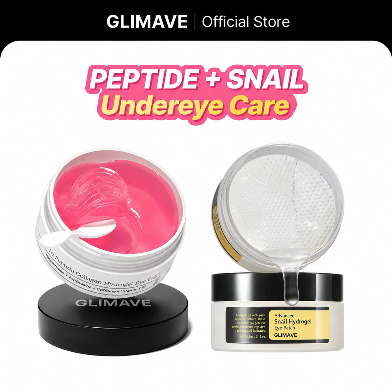 [Glimave Official] Viral Peptide X PDRN X Snail Eye Care | Say goodbye to fine lines, puffiness, and dark circles and hello to a vibrant and refreshed look!