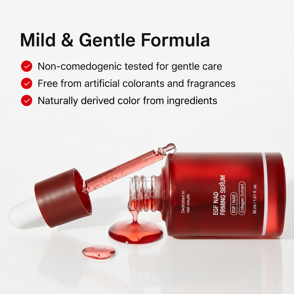 NAD+ EGF Firming Serum | NAD+, EGF, Collagen Extract, Anti-aging, Plumping, Radiance Boosting Serum | Cares for Look of Fine Lines, Skin Elasticity & Firmness