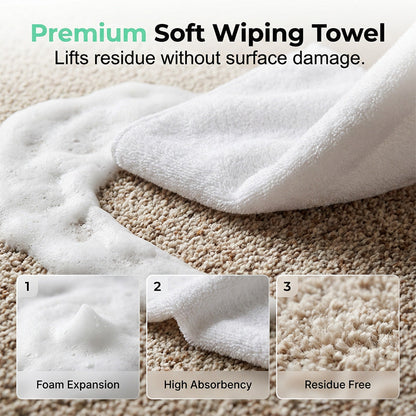 🔥Limited Time Promotion 60% OFF🔥Waterless Carpet Foam Stain Remover with Towel