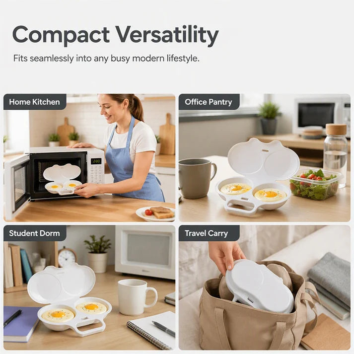 Glimave Microwave Egg Steamer - Perfect Eggs in 2 Mins